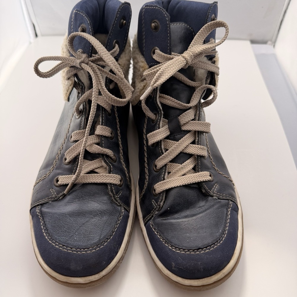 Remonte by Rieker Women's Sz US 7.5 38 Blue Ankle  Lace up Boots Outdoors Hiking - Picture 10 of 10